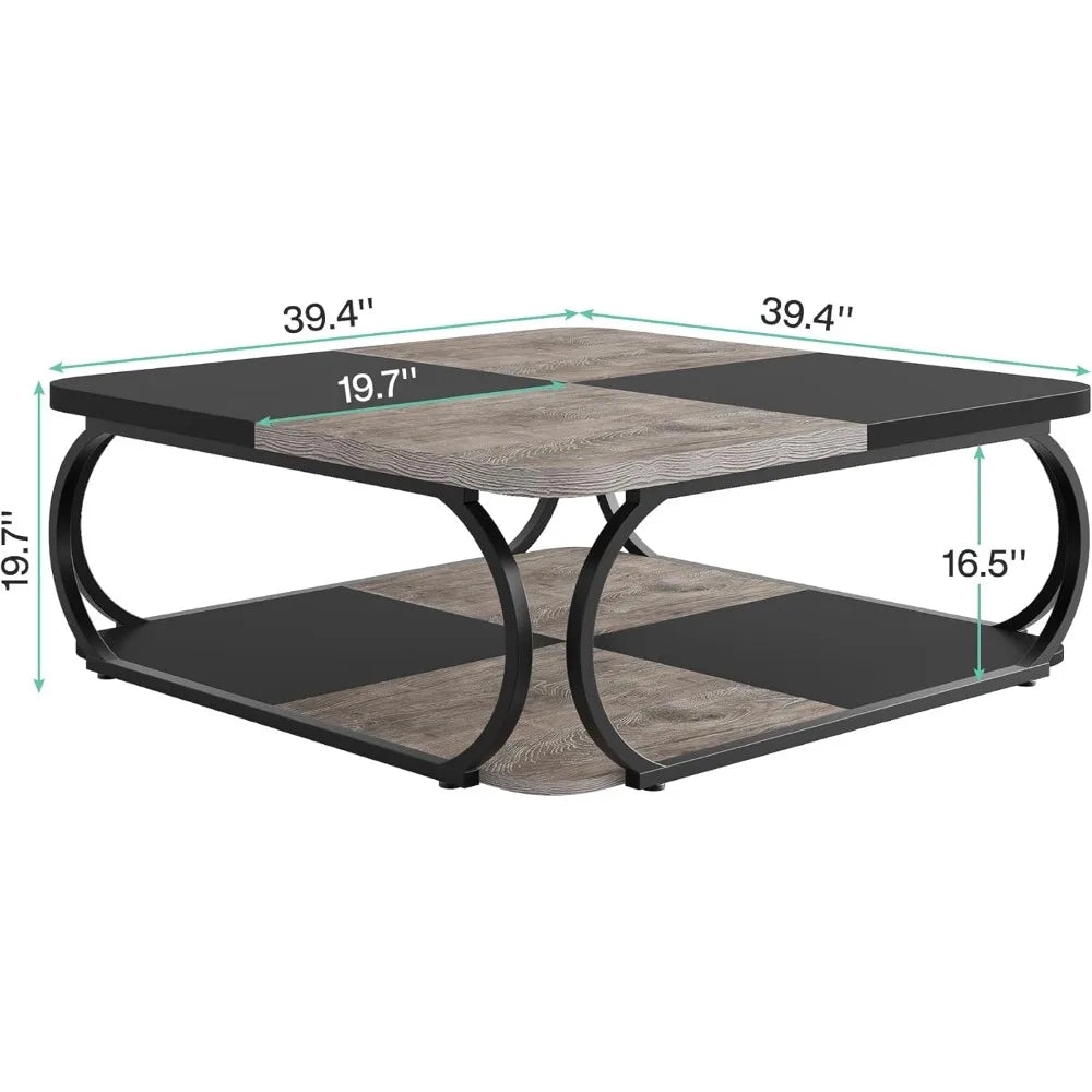 Square Checkered Coffee Table