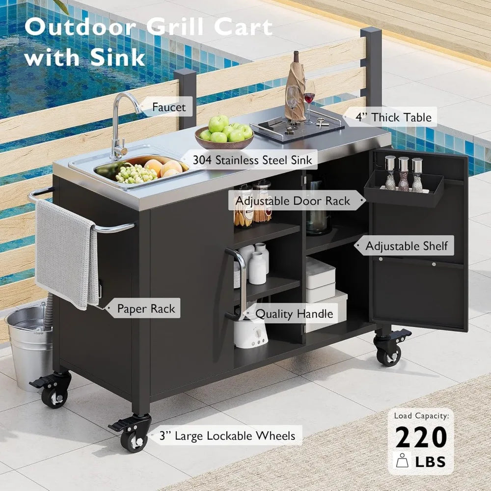 Outdoor Kitchen Mobile Bar