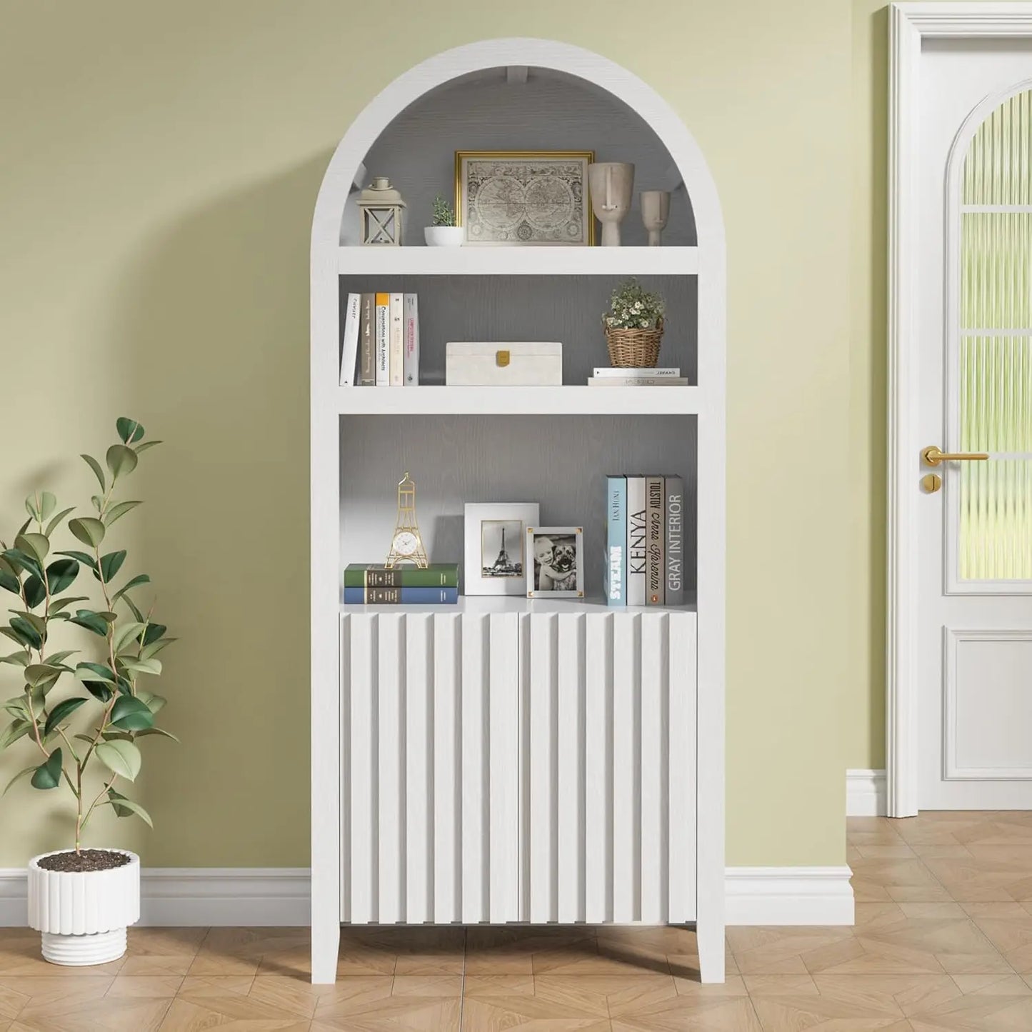 71" Tall Arched Display Cabinet