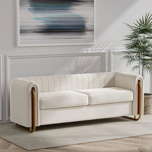 84" Modern Velvet Sofa