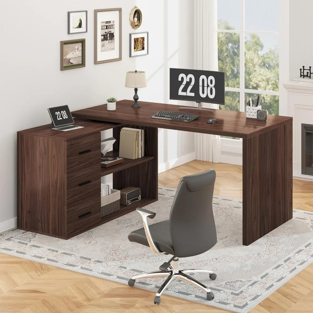 Rotating L Shaped Desk