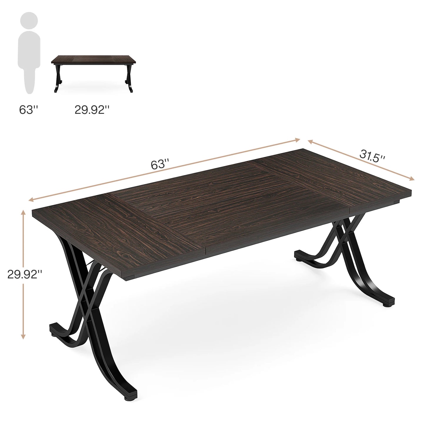 63" Executive Desk