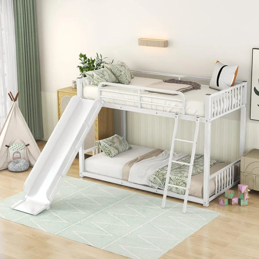 Twin Bunk Bed with Slide