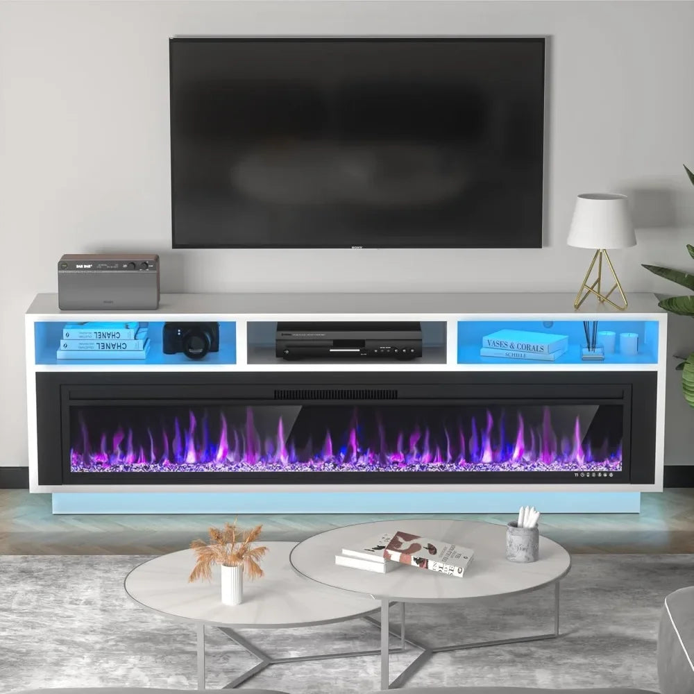 Electric Fireplace LED Light Entertainment Center