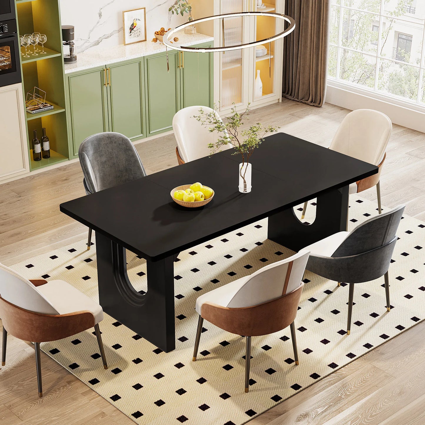 71" Modern Wood Dining Table