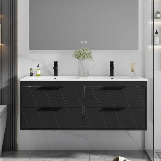 48" Wall-Mounted Floating Vanity with Sink