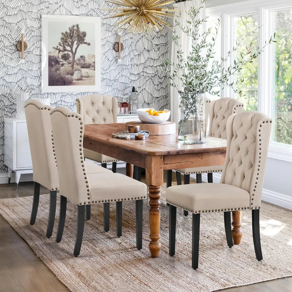 Tufted Dining Chairs Set of 6