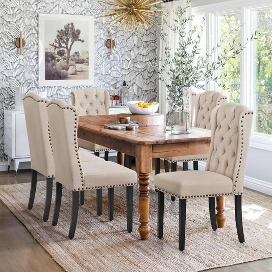 Tufted Dining Chairs Set of 6