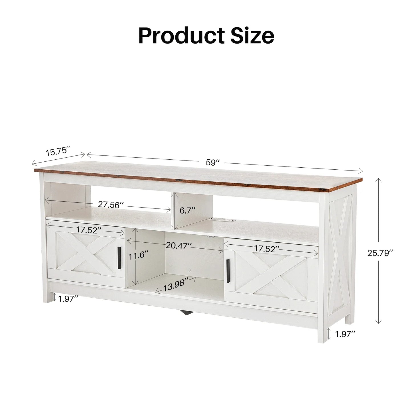 59" Farmhouse TV Stand