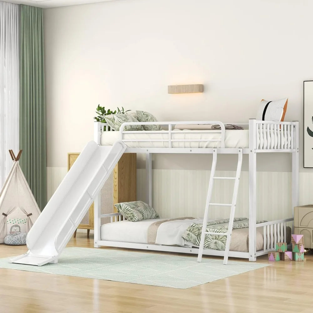 Twin Bunk Bed with Slide