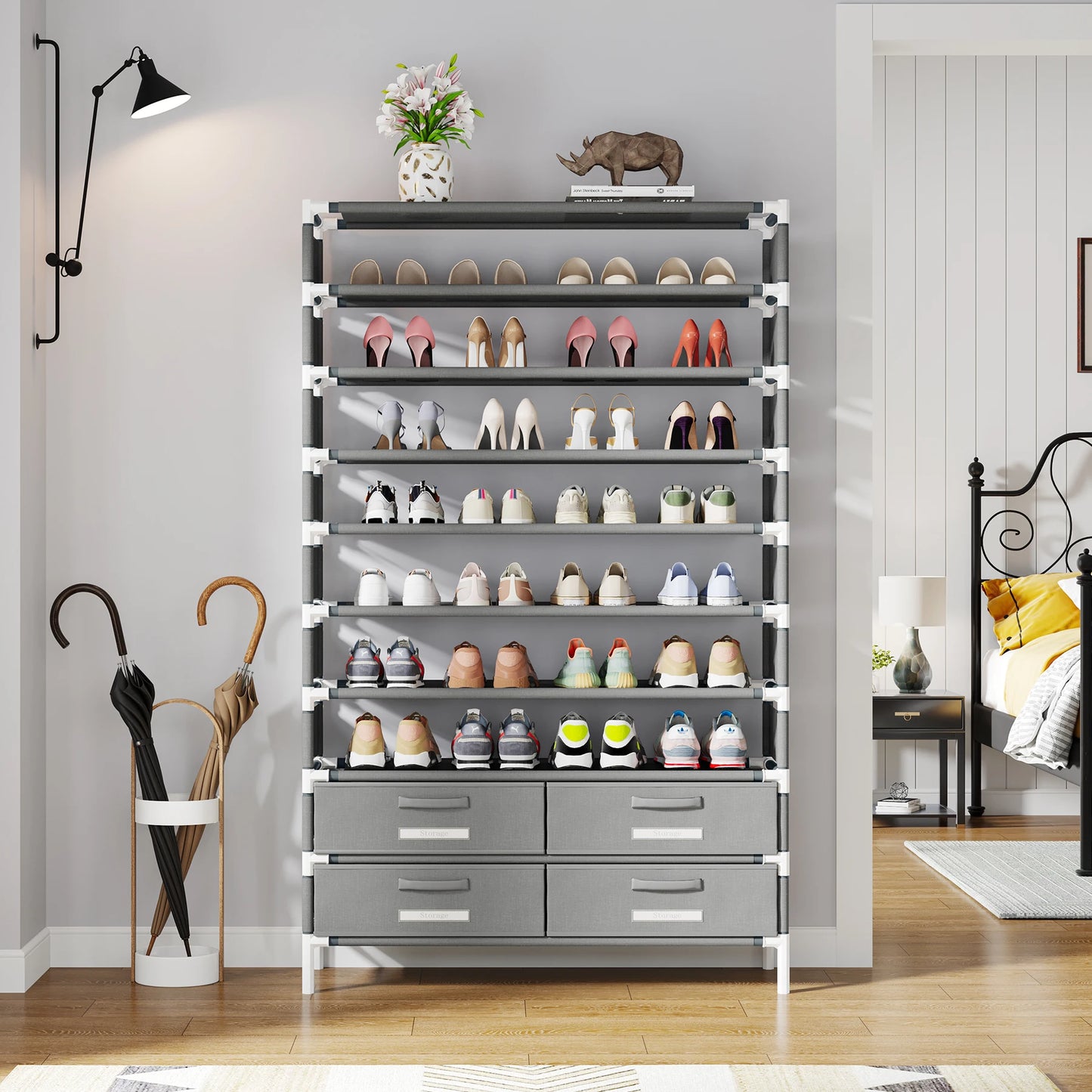 7-Tier Shoe Rack With 4 Drawers