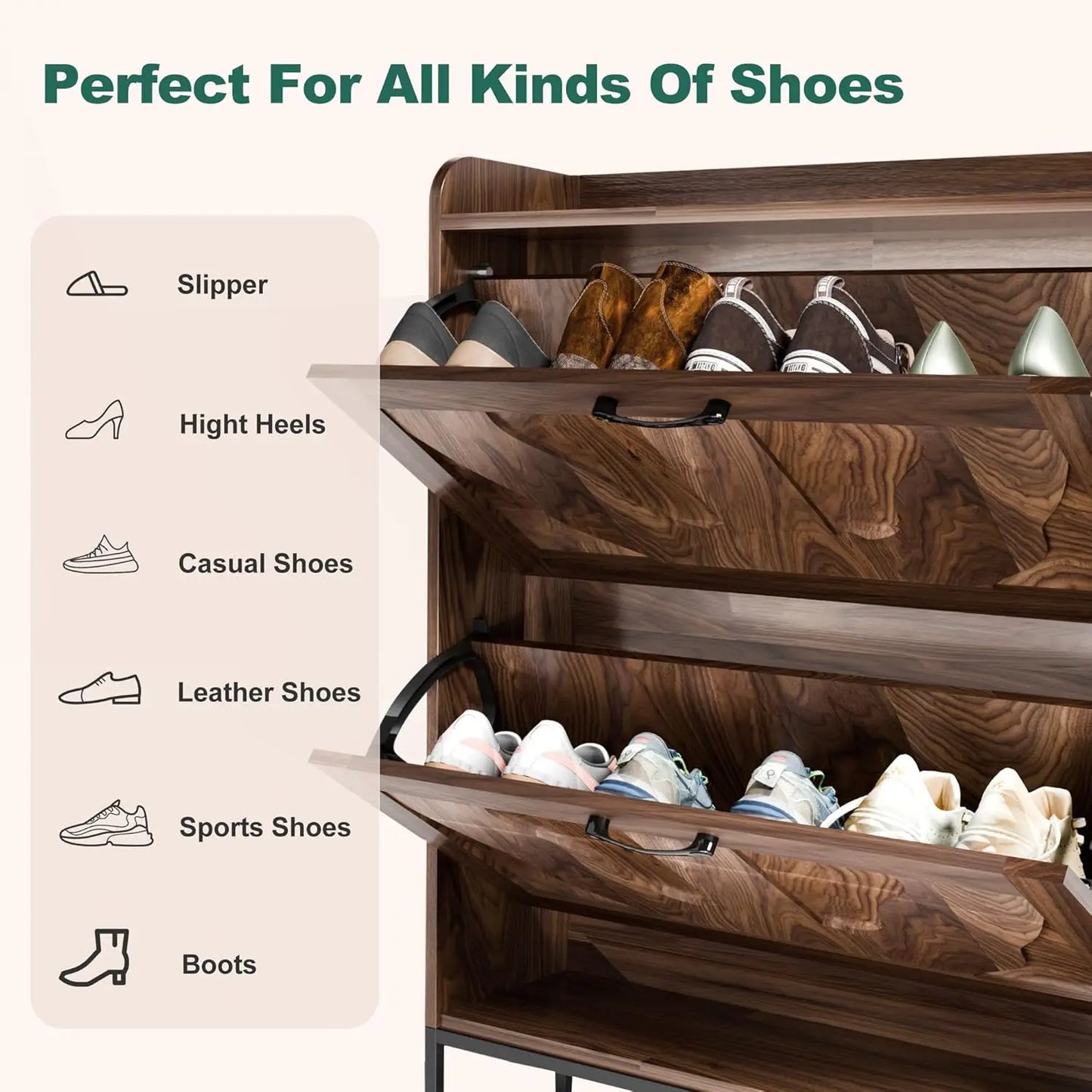 Shoe Storage With Flip Drawer