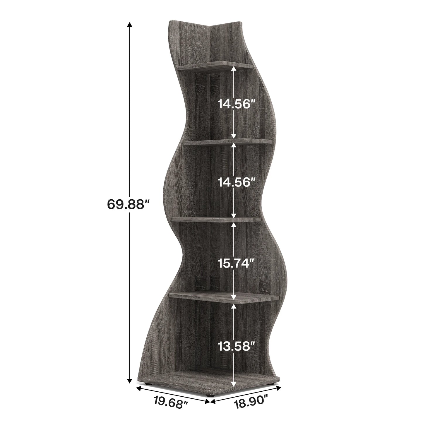 Modern Wavy Corner Shelf