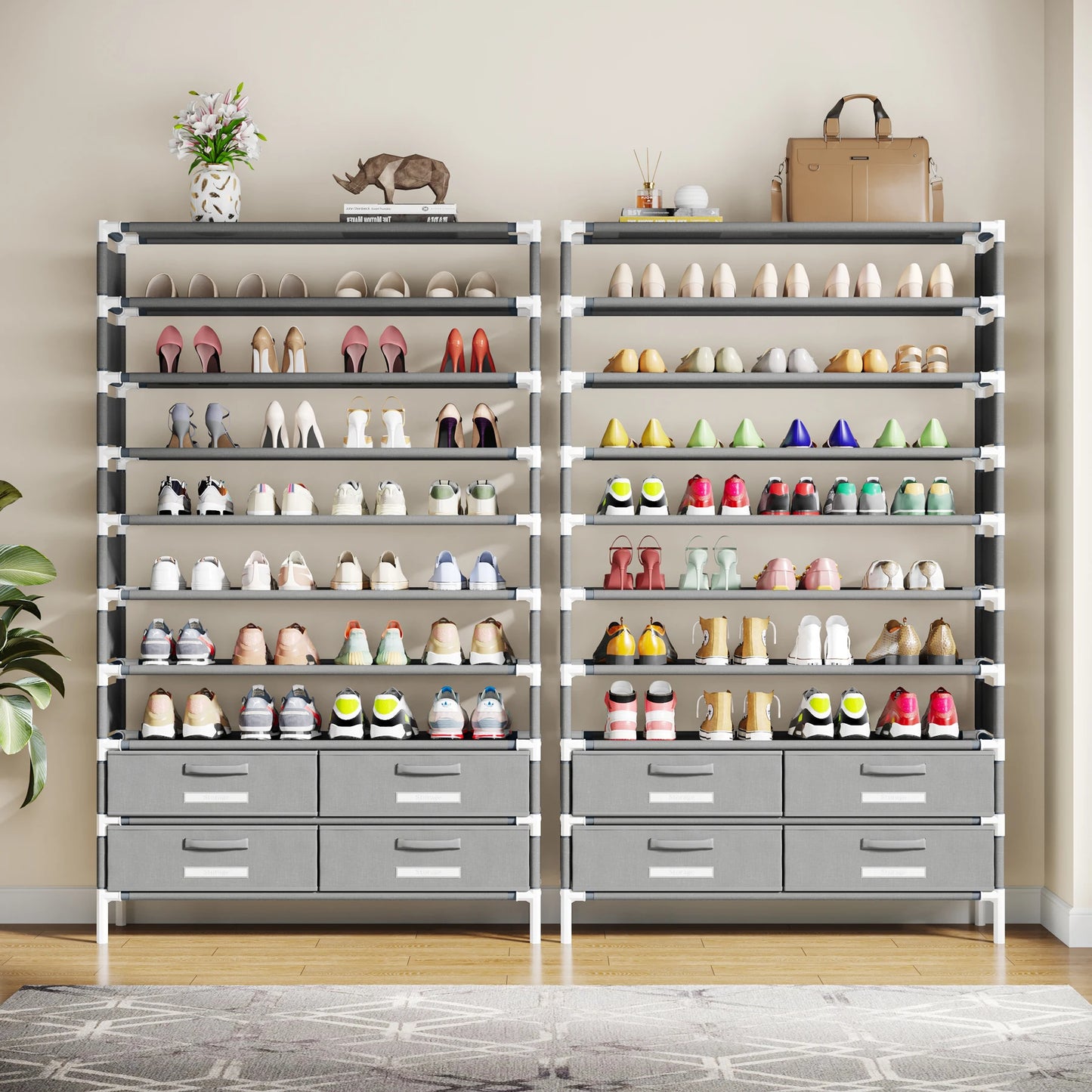 7-Tier Shoe Rack With 4 Drawers