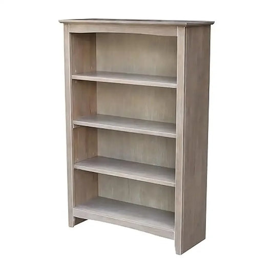4-Shelf Solid Bookcase