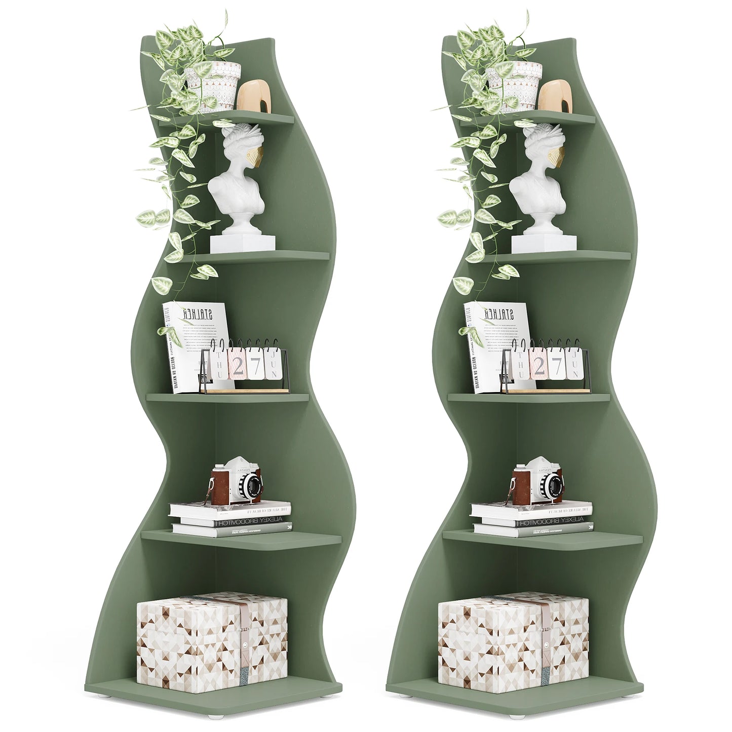 Modern Wavy Corner Shelf