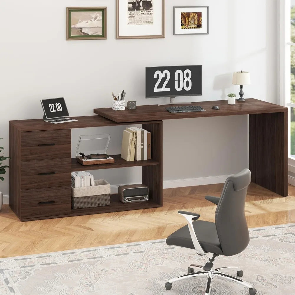 Rotating L Shaped Desk