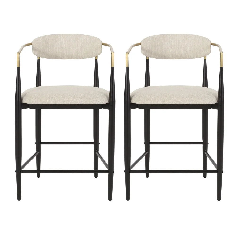 Set of 2 Modern Counter Height Barstools