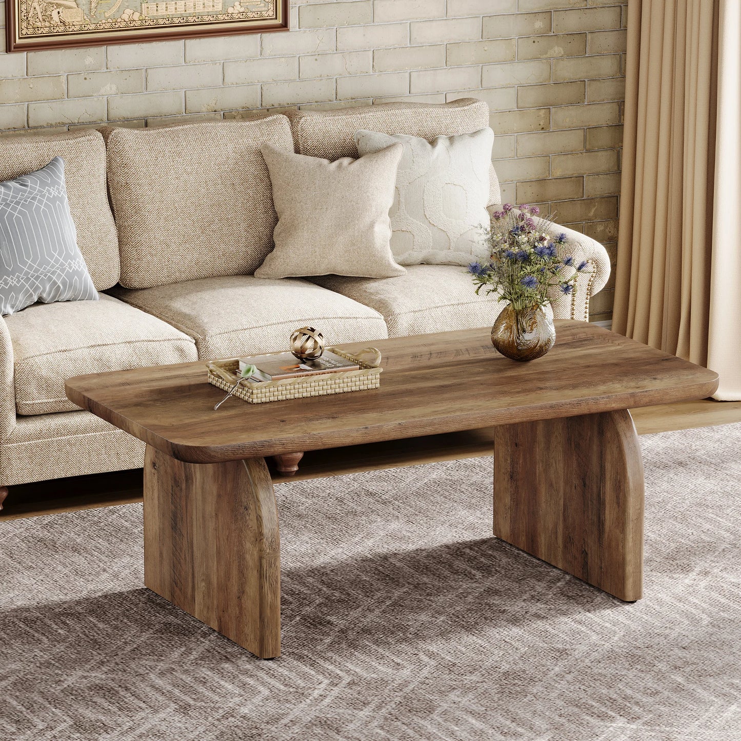 47" Farmhouse Rectangular Coffee Table