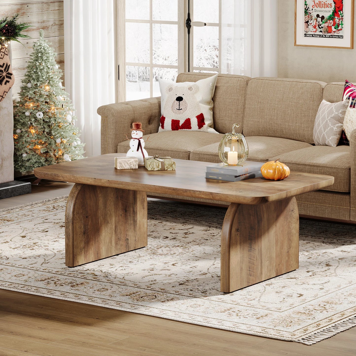 47" Farmhouse Rectangular Coffee Table