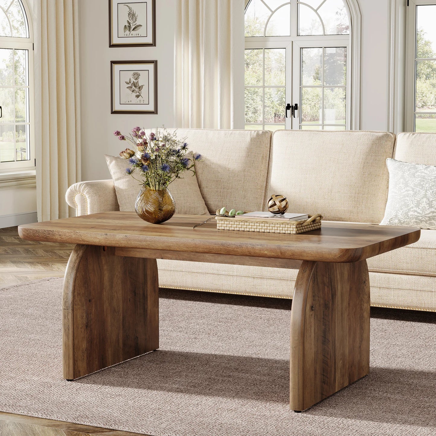 47" Farmhouse Rectangular Coffee Table