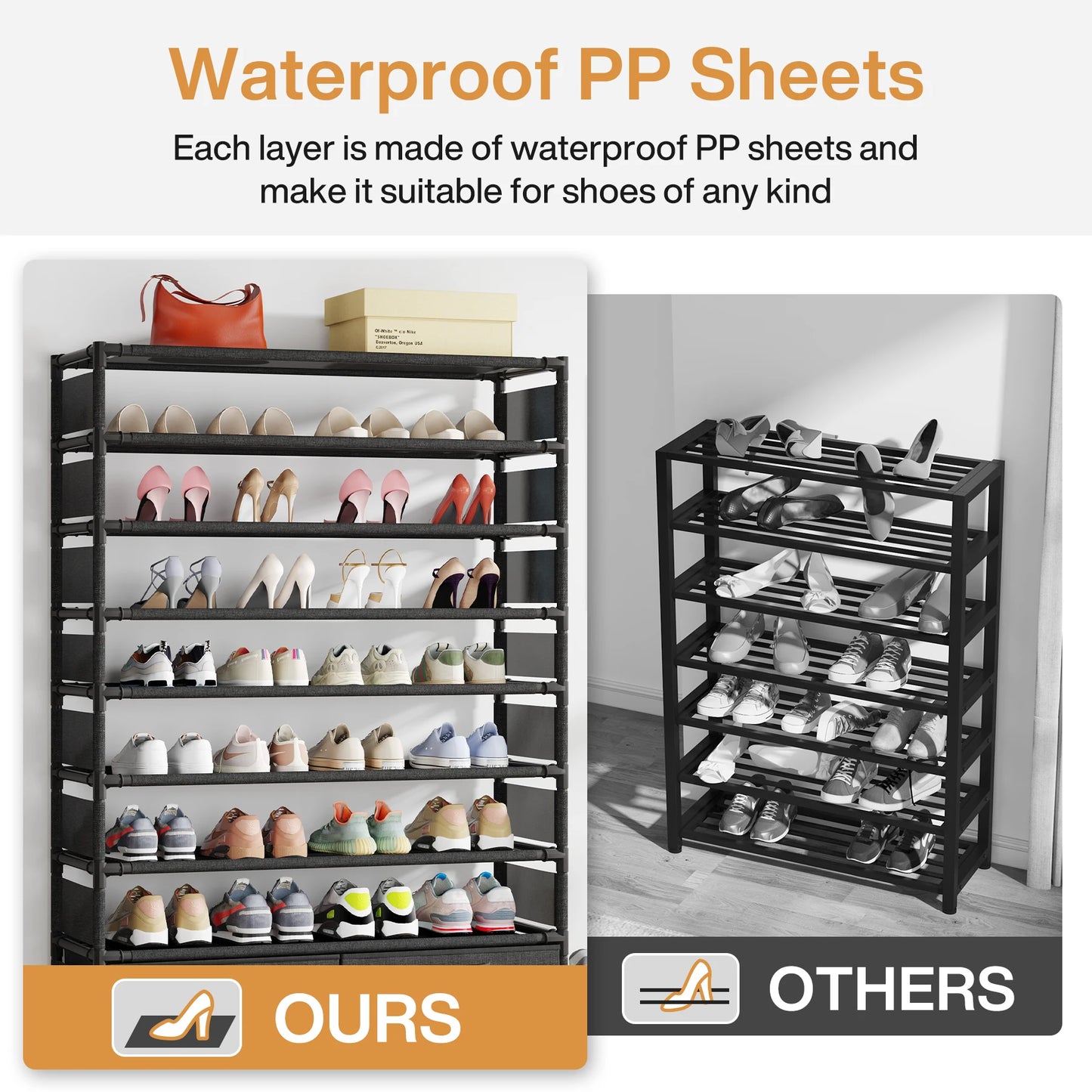 7-Tier Shoe Rack With 4 Drawers