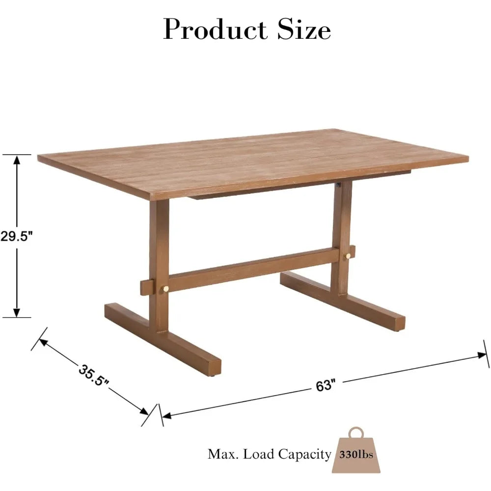 63" Farmhouse Dining Table