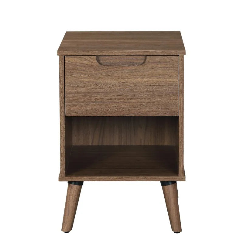 Mid Century Modern Boxy Nightstand/End Table