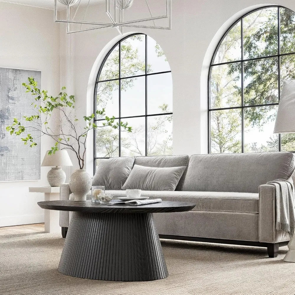 Fluted Oval Coffee Table