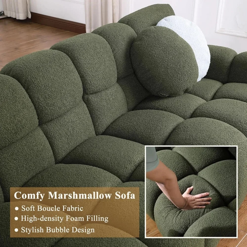 65" Cloud Boucle Loveseat Sofa