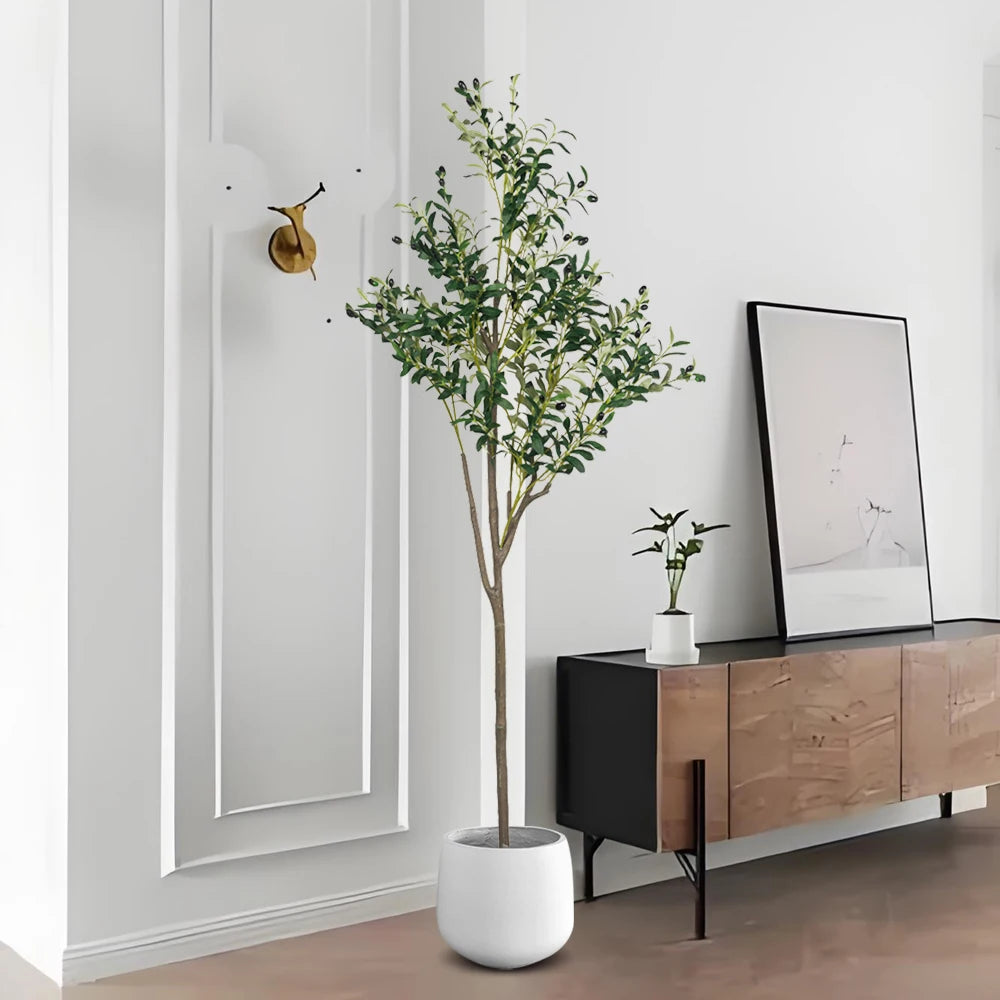 Artificial Potted Olive Plant