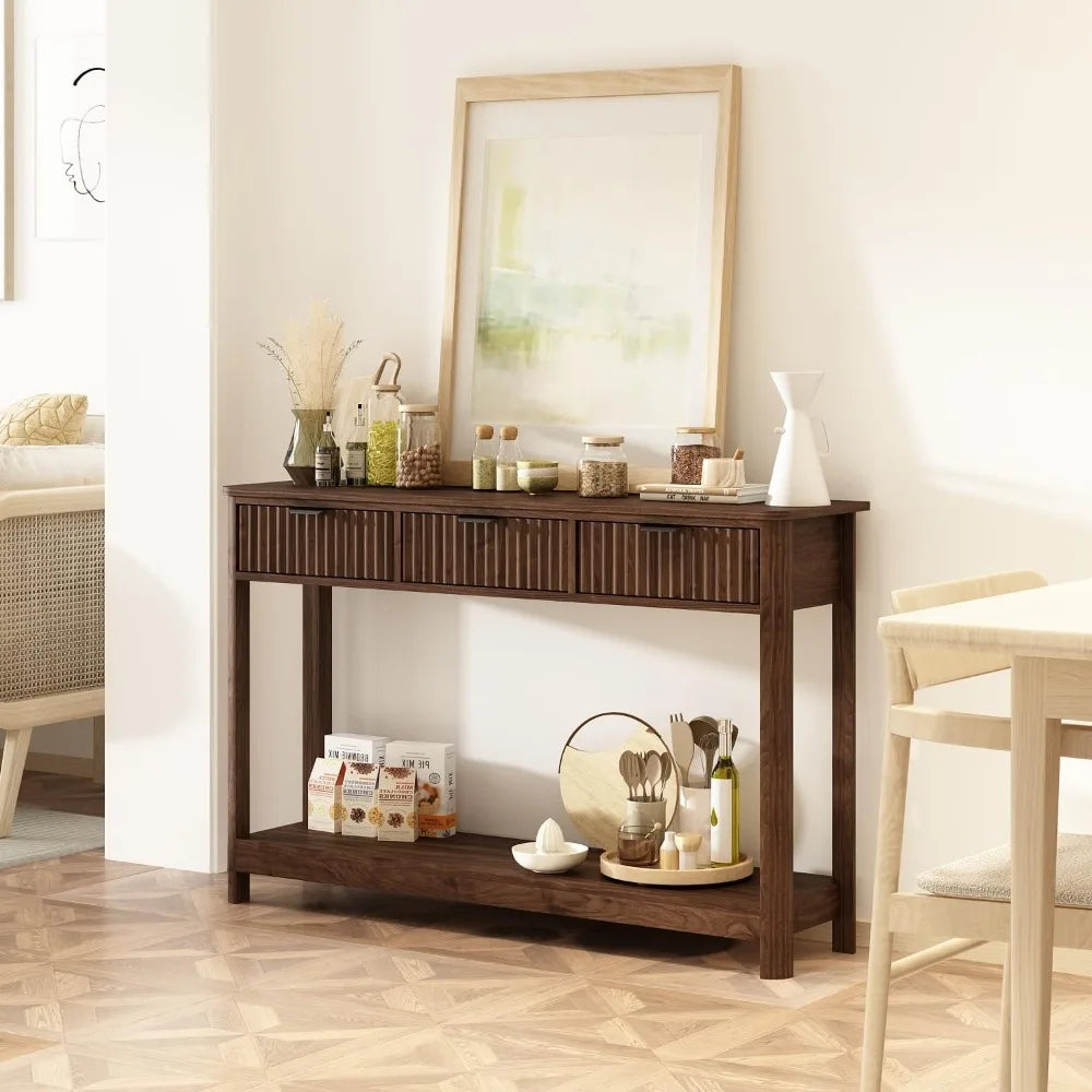 BOHO Fluted Console Table