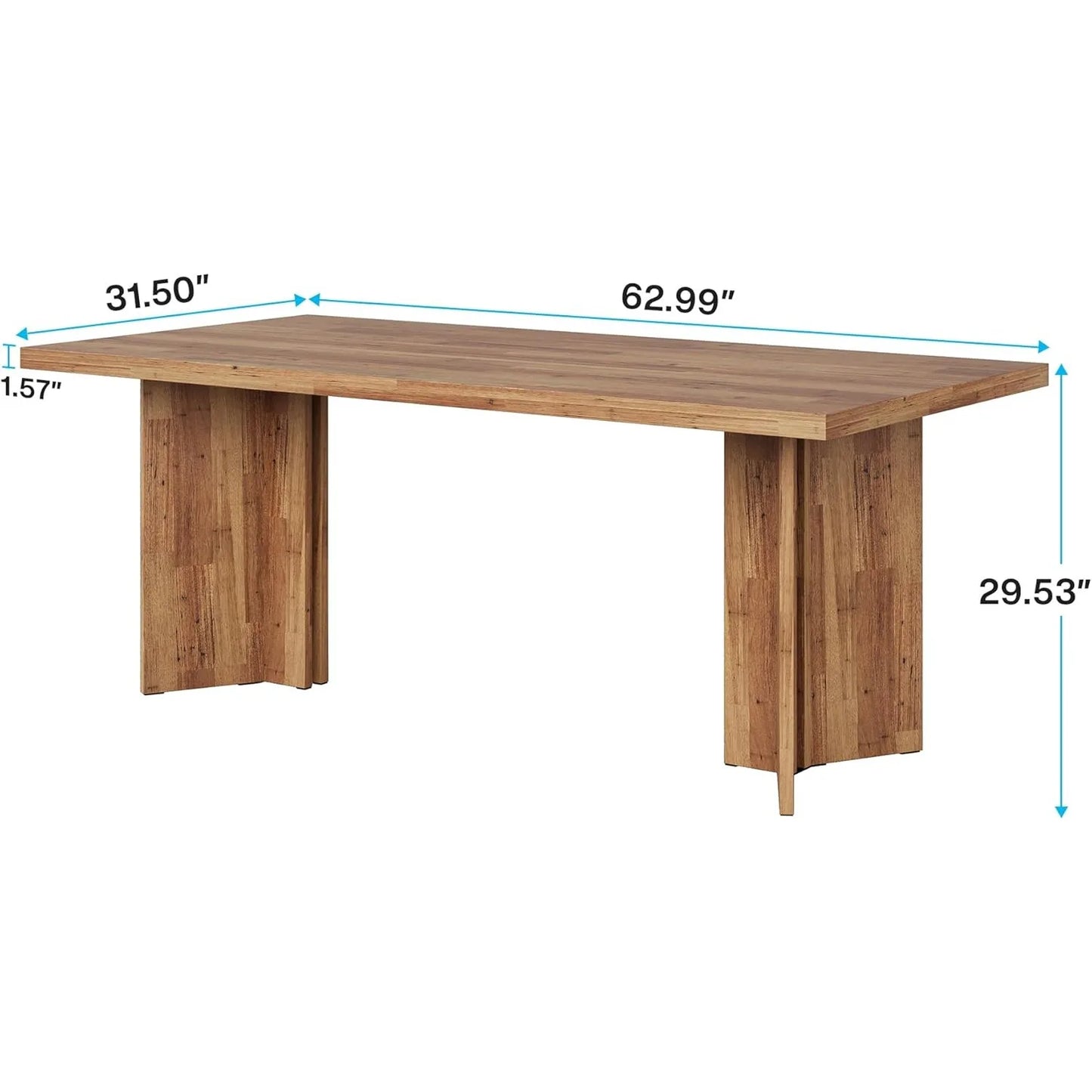 63" Farmhouse Dining Table