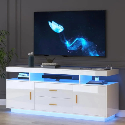 59" Modern LED Entertainment Center