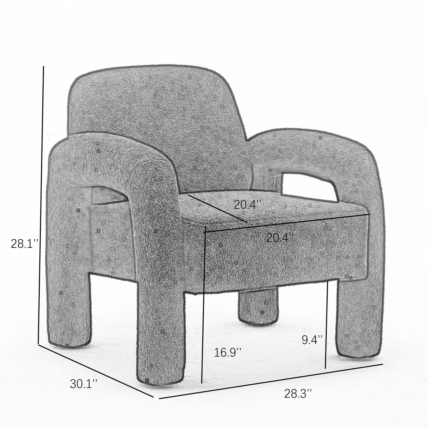 Modern Velvet Accent Chair