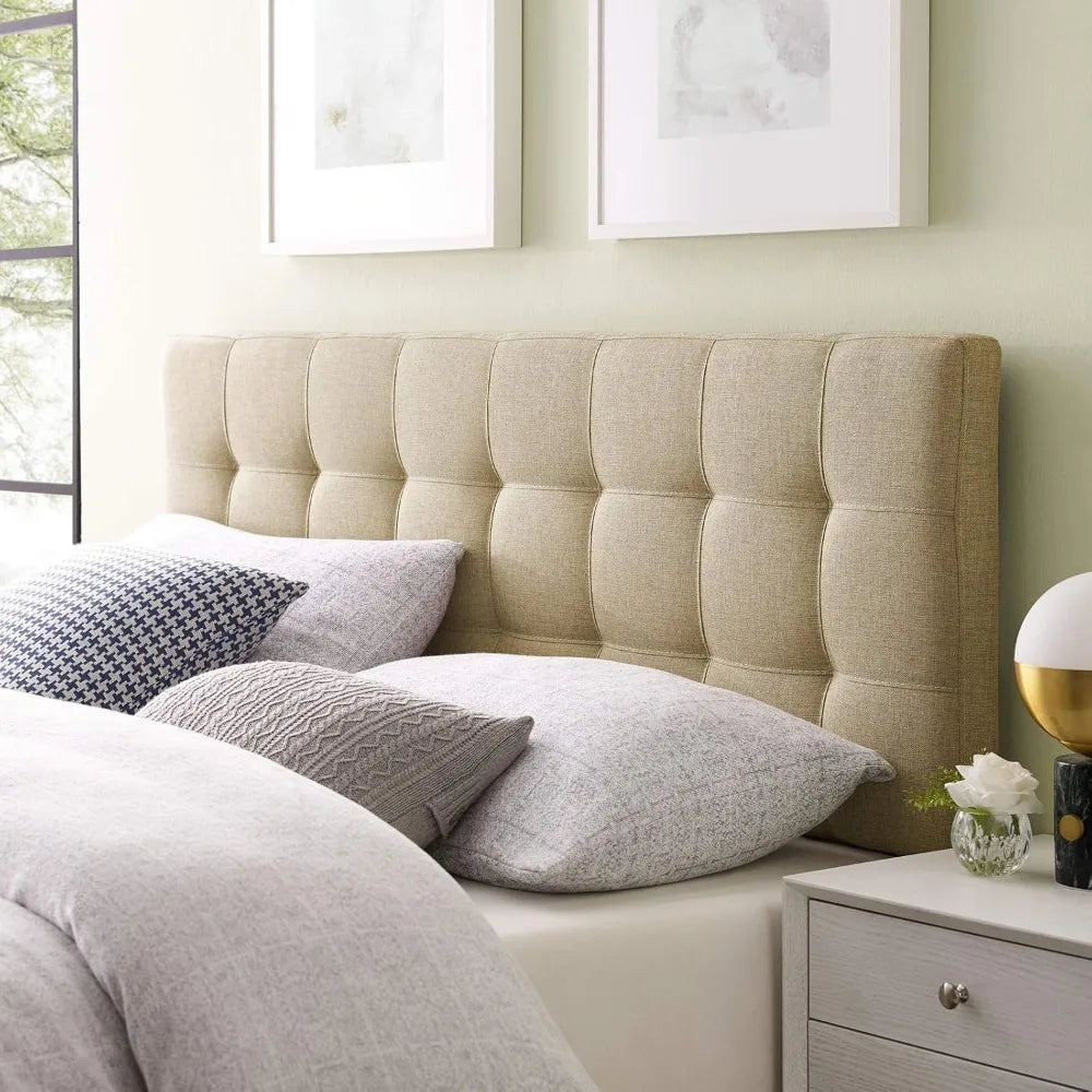 Lily Tufted Linen King Headboard