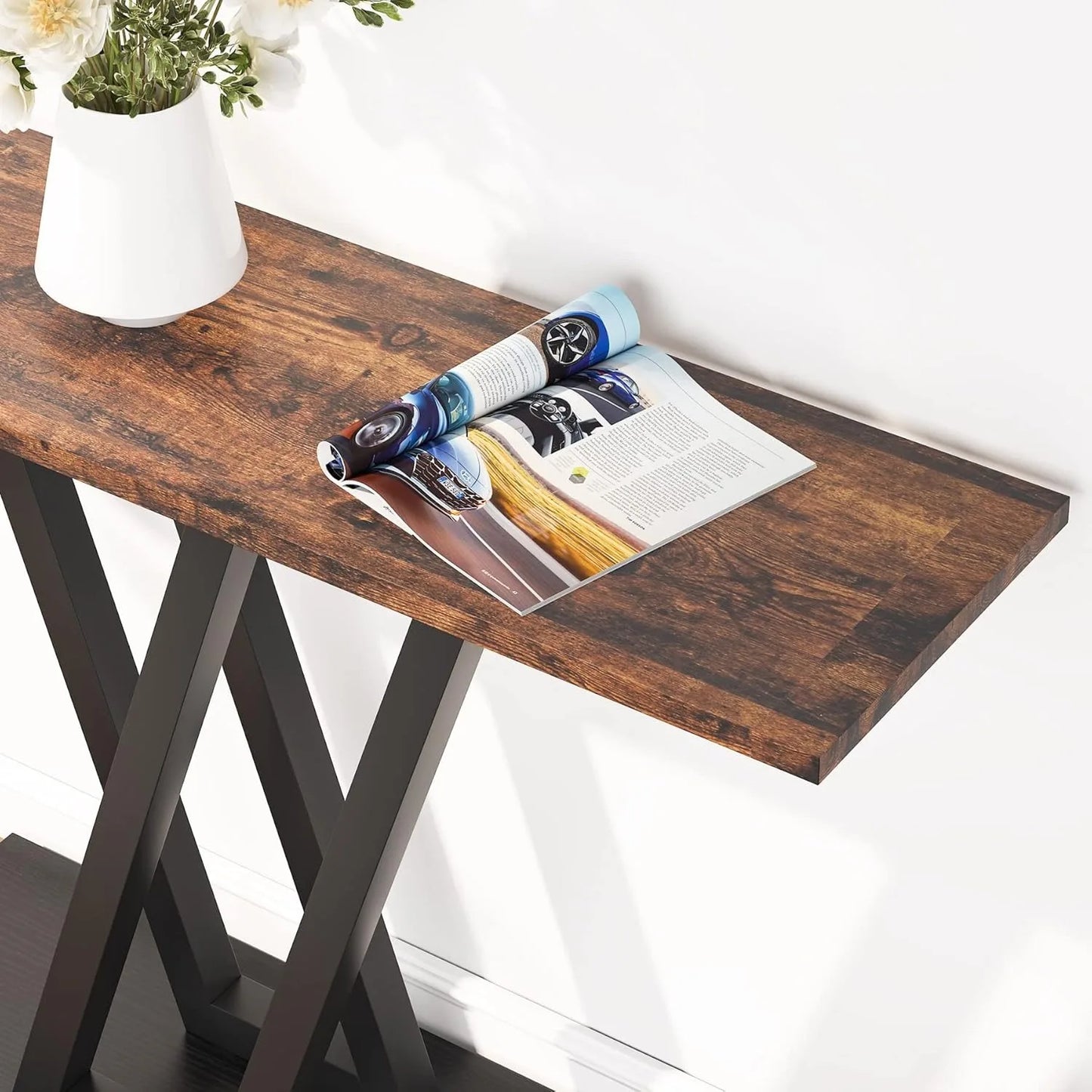 43" Industrial Console Table