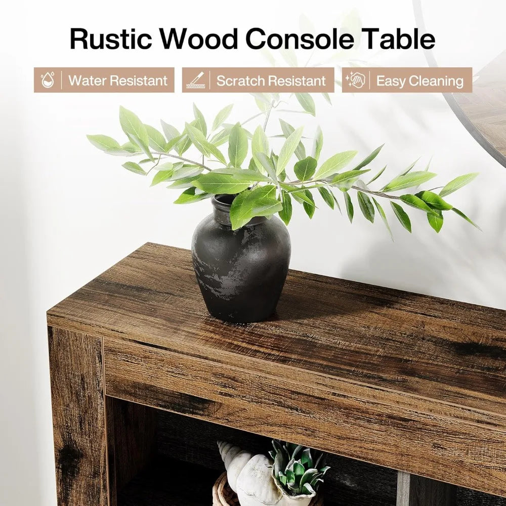 63" Rustic Console Table/Entertainment Center