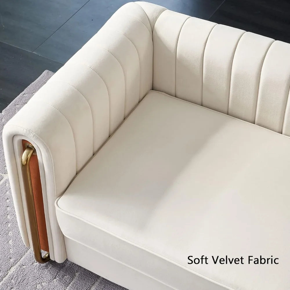 84" Modern Velvet Sofa