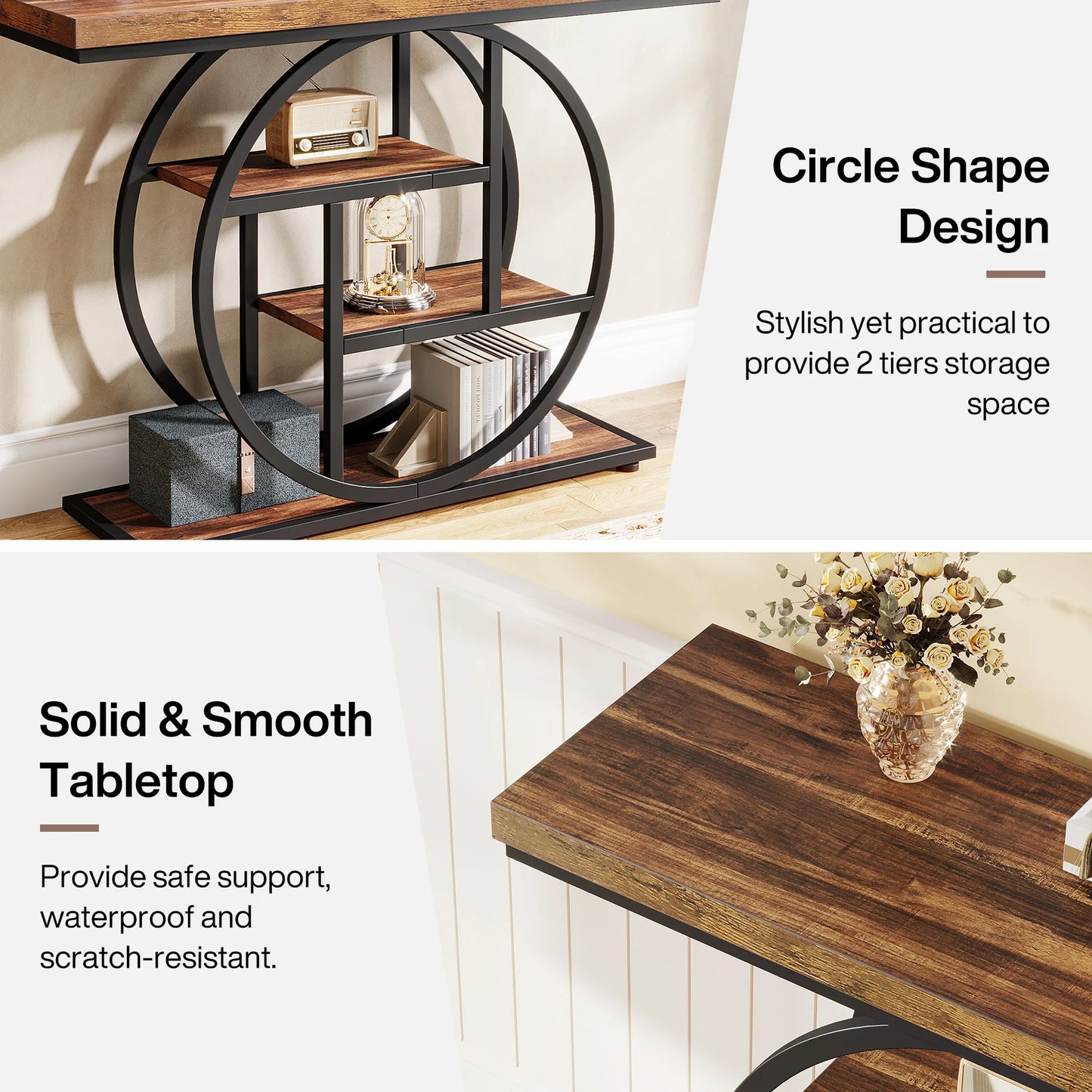 41.3" 4-Tier Console Table