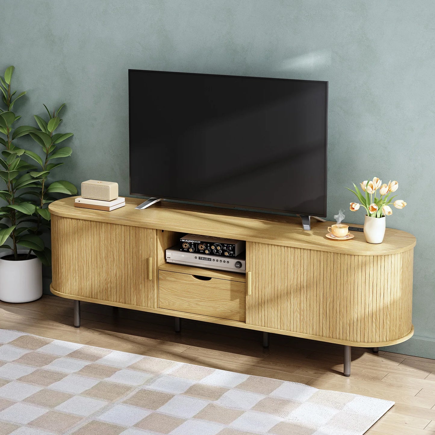 69" Mid Century Modern TV Stand