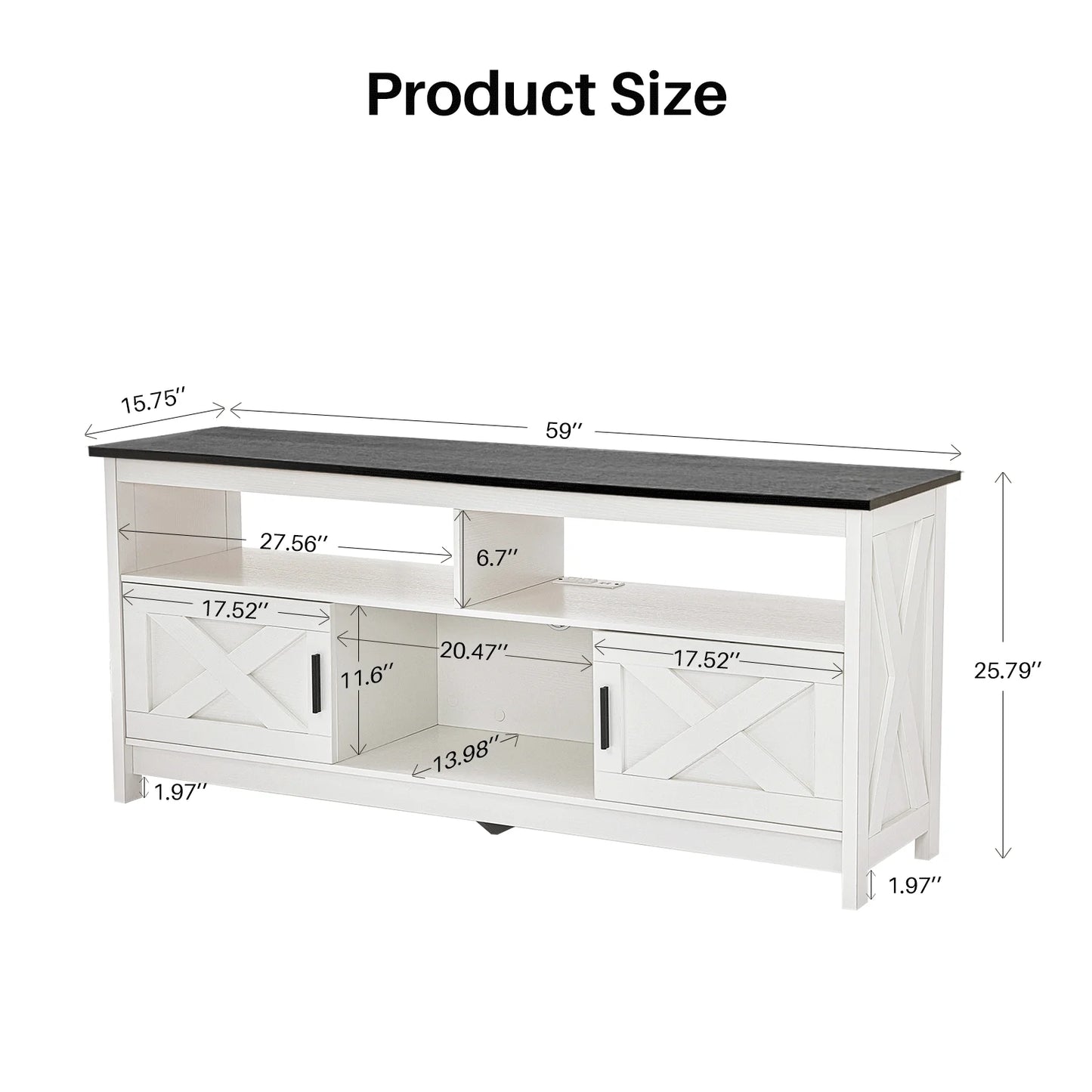 59" Farmhouse TV Stand
