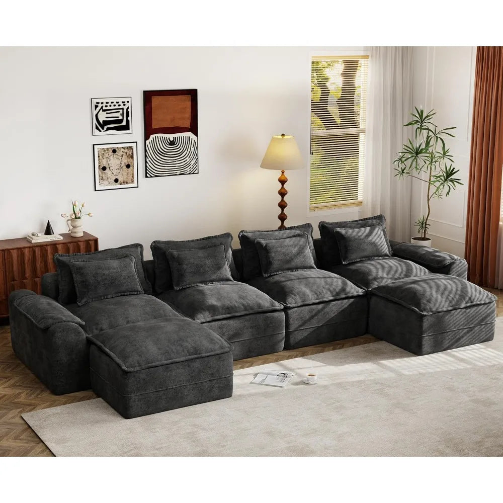 152" Cloud U-Shaped Sectional