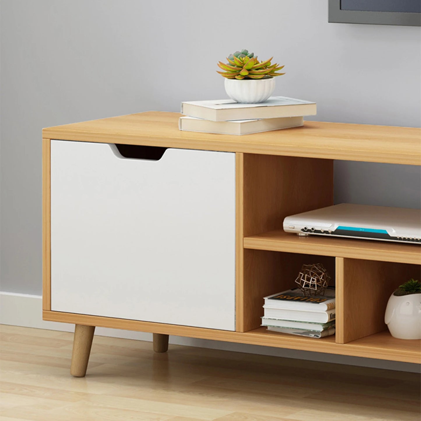 Minimalist Wooden Entertainment Center