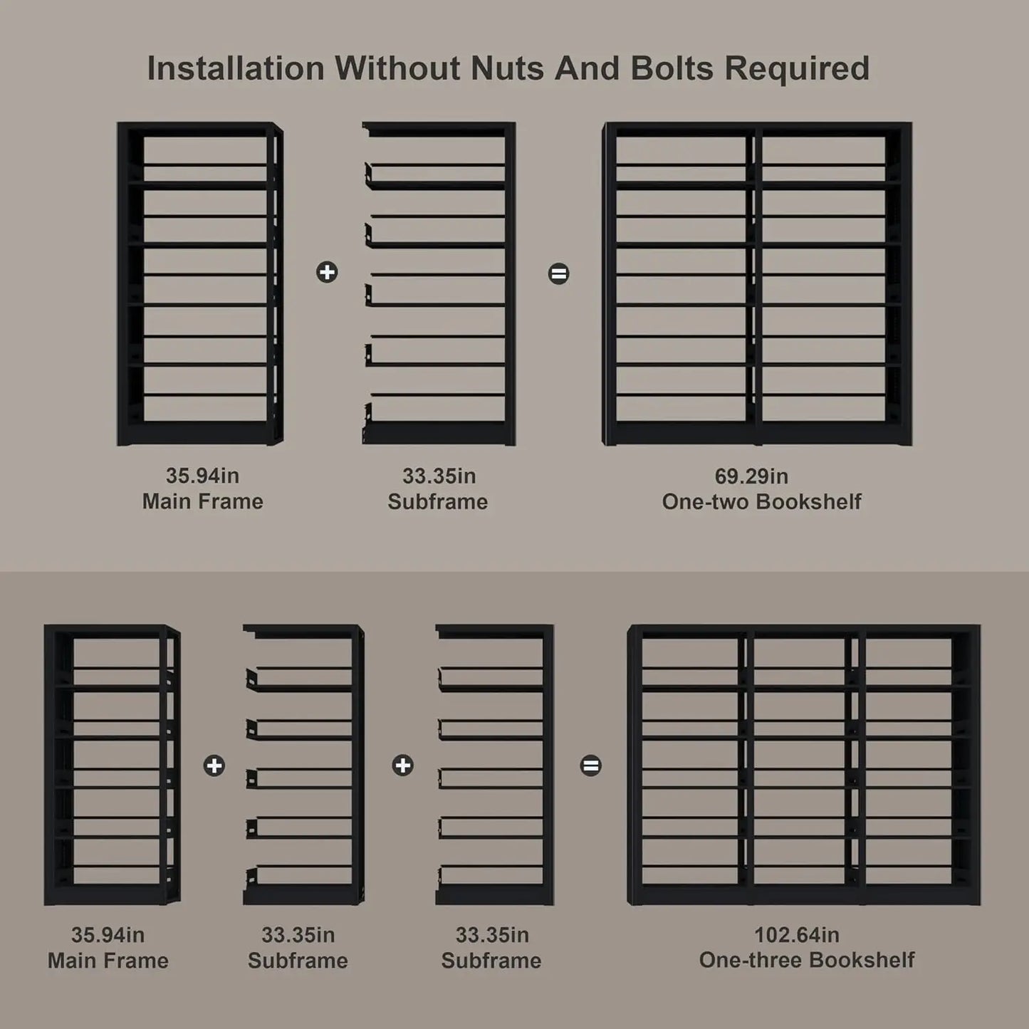 5 Shelf Metal Boolcase