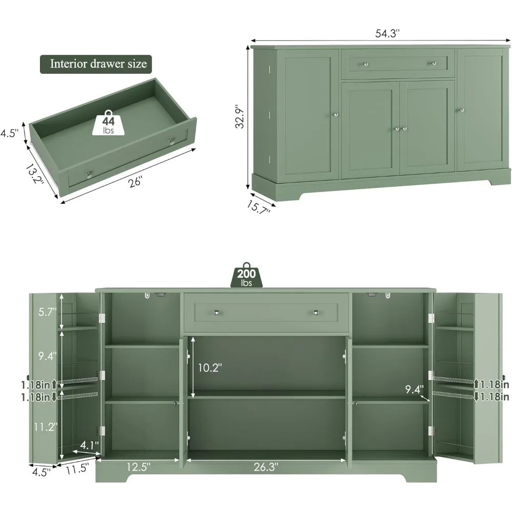 54" Modern Buffet Cabinet