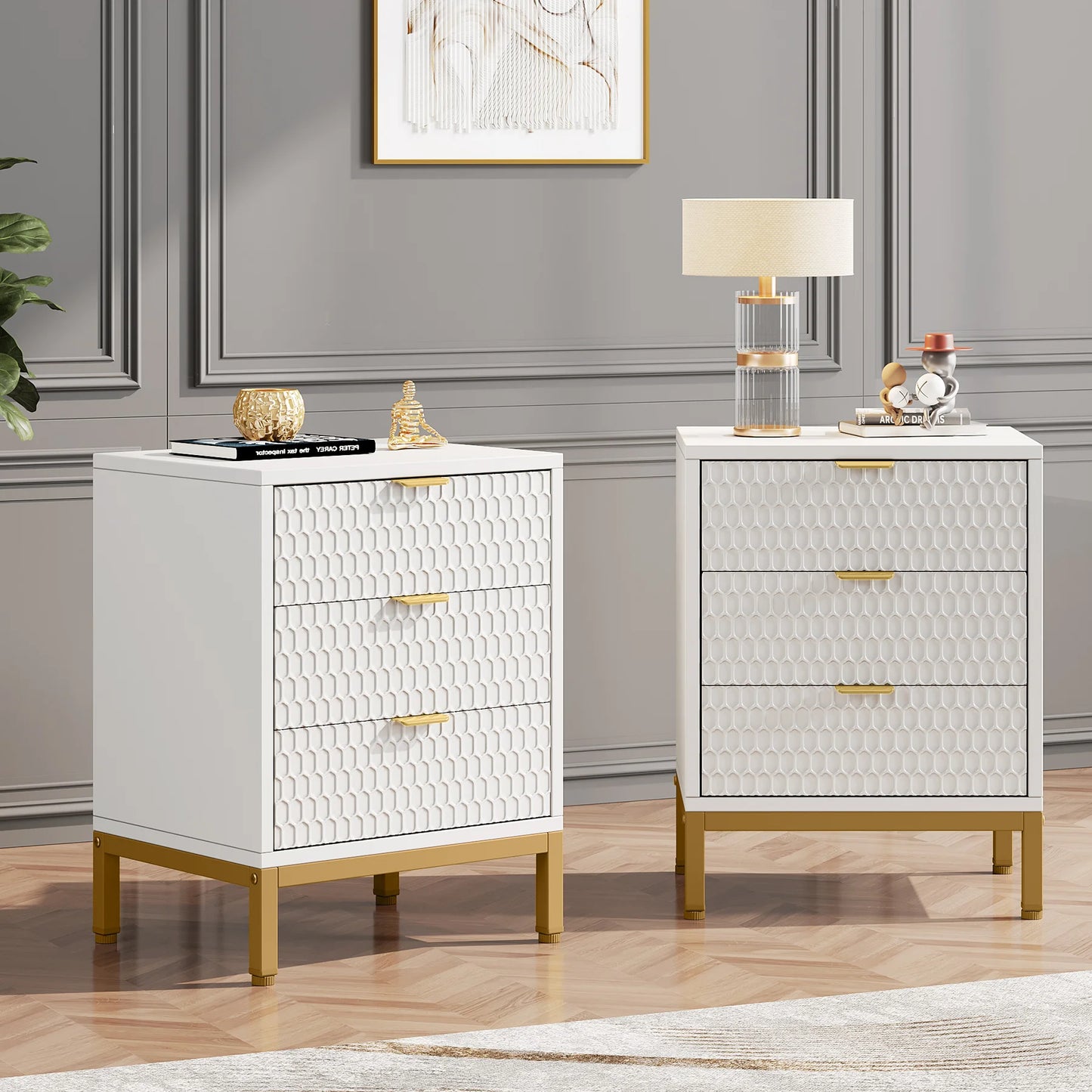 Honeycomb Modern Nightstand