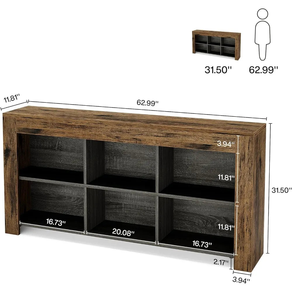 63" Rustic Console Table/Entertainment Center