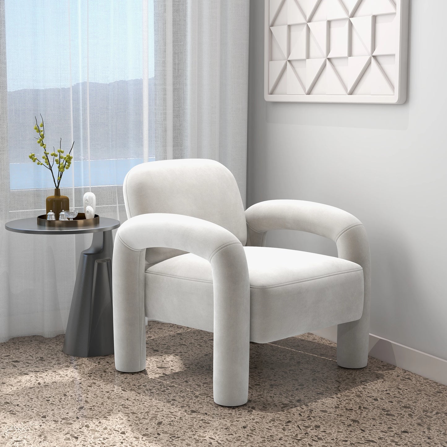 Modern Velvet Accent Chair