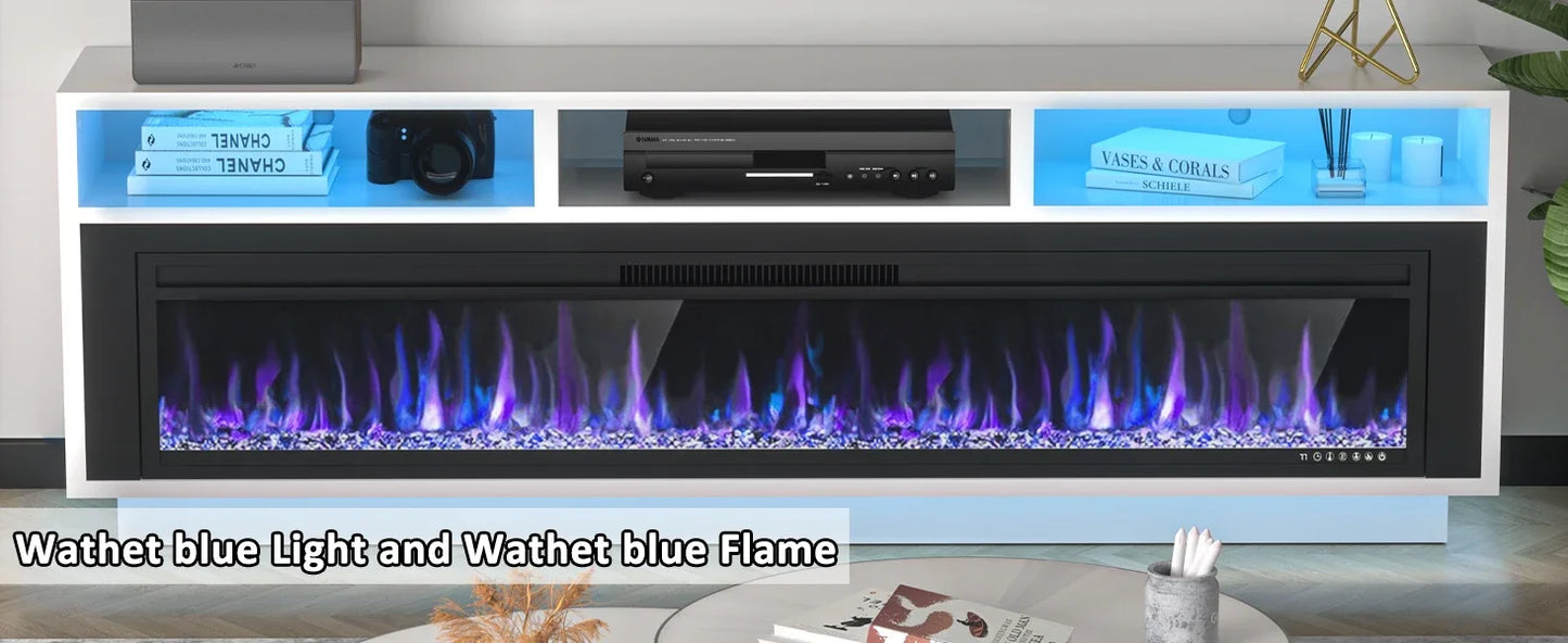Electric Fireplace LED Light Entertainment Center